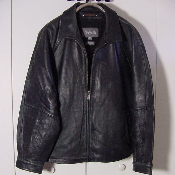 Wilsons Leather Jackets & Coats Vtg 9s Wilson Black Heavy Distress